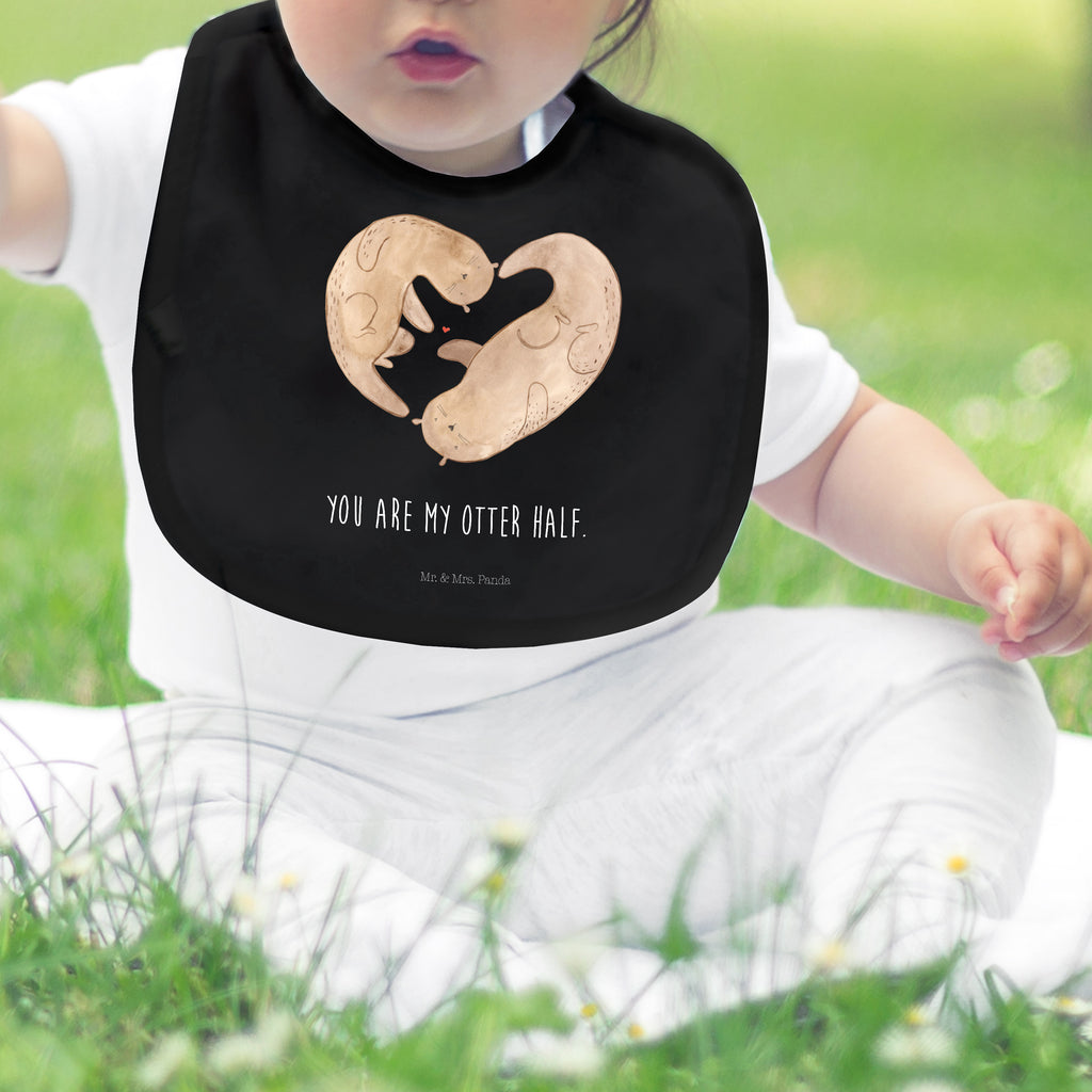 Organic Babylätzchen Otter Herz Baby, Lätzchen, Spucktuch, Sabberlätzchen, Klettlätzchen, Babygeschenk, Baby Lätzchen, Geschenk für Geburt, Geschenk zur Geburt, Baby Spucktuch, Babyausstattung, Geschenkidee für Babyparty, Otter, Fischotter, Seeotter, Liebe, Herz, Liebesbeweis, Liebesgeschenk, Bessere Hälfte, Love you, Jahrestag, Hochzeitstag, Verlobung, gemeinsames Leben