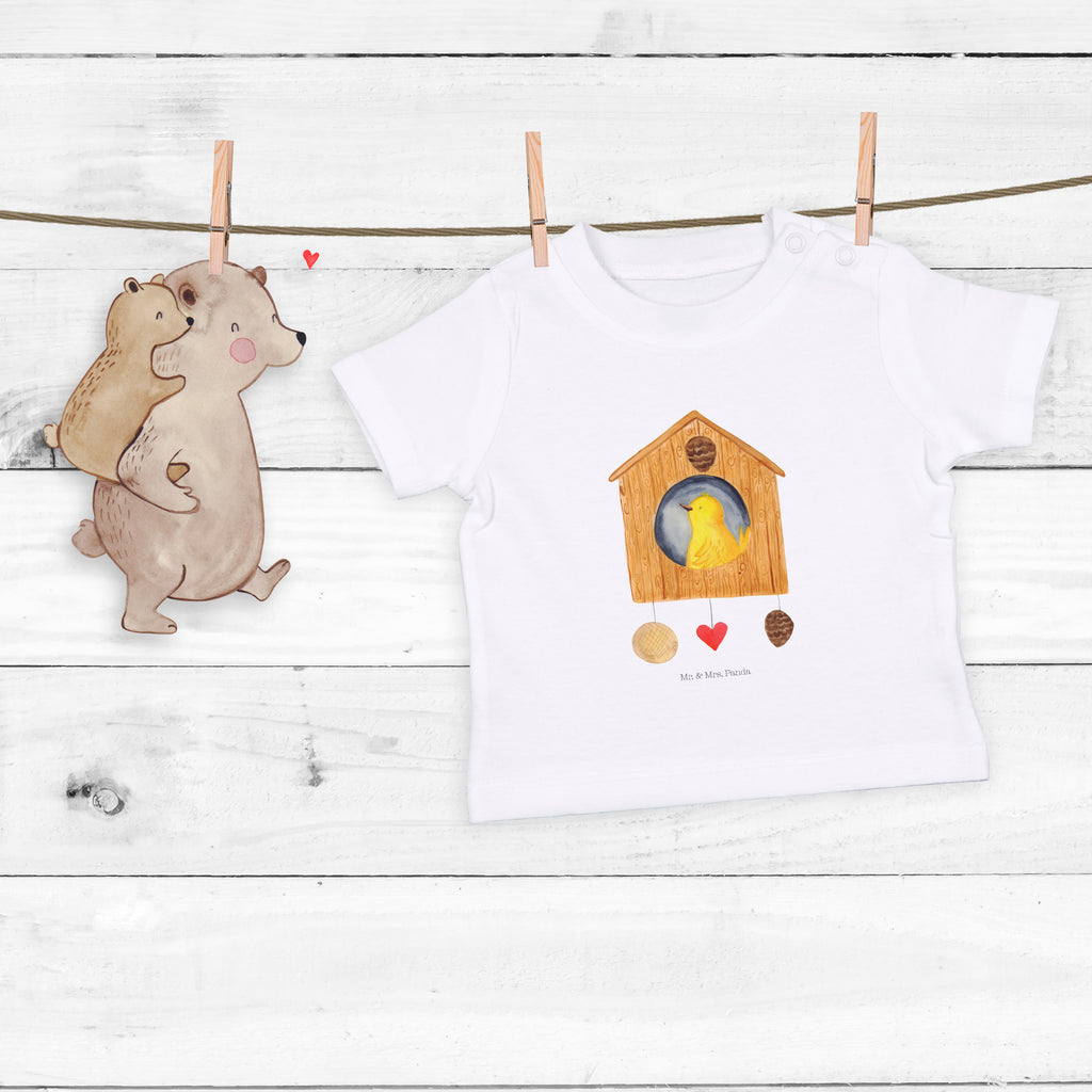 Baby T-Shirt Vogelhaus Vogel, Vögel, Vogelhaus, Vogelhäuschen, Home sweet home, Zuhause, Nest, Eigenheim, Familie, Wohnung, Haus, unser Haus, Lieblingsort, Castle Mädchen,Jungen,Unisex,Motiv,Baby T-Shirt,Kurzarm  süße Tiermotive, gute Laune, lustige Sprüche, Tiere