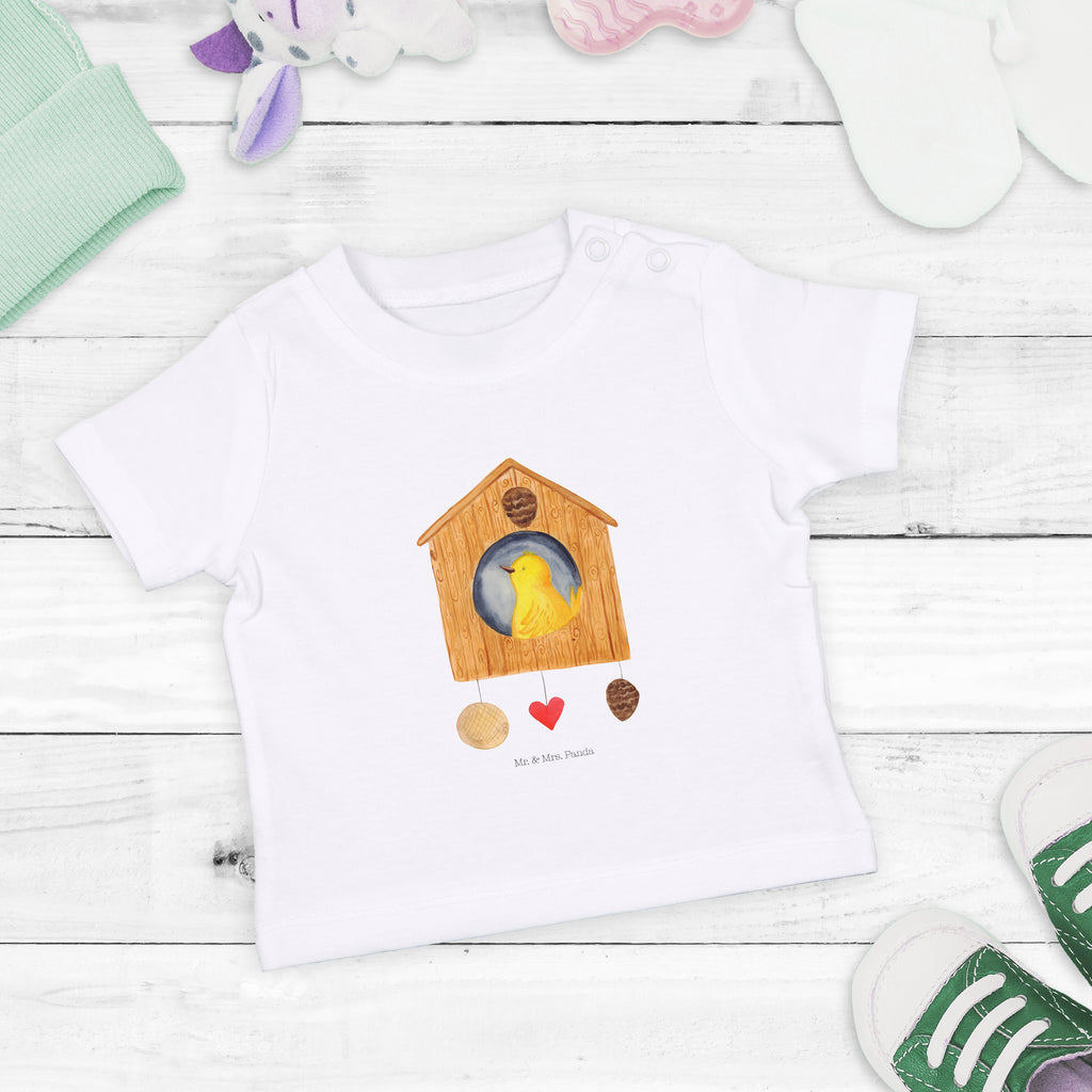 Baby T-Shirt Vogelhaus Vogel, Vögel, Vogelhaus, Vogelhäuschen, Home sweet home, Zuhause, Nest, Eigenheim, Familie, Wohnung, Haus, unser Haus, Lieblingsort, Castle Mädchen,Jungen,Unisex,Motiv,Baby T-Shirt,Kurzarm  süße Tiermotive, gute Laune, lustige Sprüche, Tiere