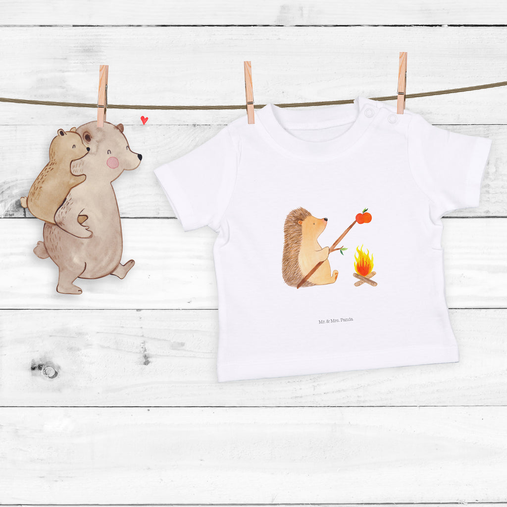 Baby T-Shirt Igel grillt Igel, Grillen, Ziele, Motivation, arbeitslos, Sinn des Lebens, Spruch Mädchen,Jungen,Unisex,Motiv,Baby T-Shirt,Kurzarm  süße Tiermotive, gute Laune, lustige Sprüche, Tiere