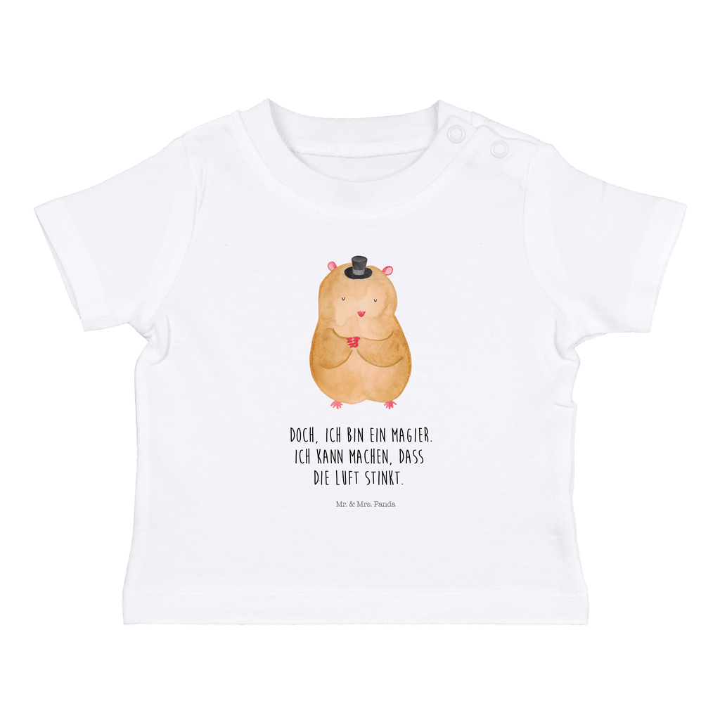 Baby T-Shirt Hamster mit Hut Hamster, Hut, Magier, Zylinder, Zwerghamster, Zauberer, Houdini	 Mädchen,Jungen,Unisex,Motiv,Baby T-Shirt,Kurzarm  süße Tiermotive, gute Laune, lustige Sprüche, Tiere