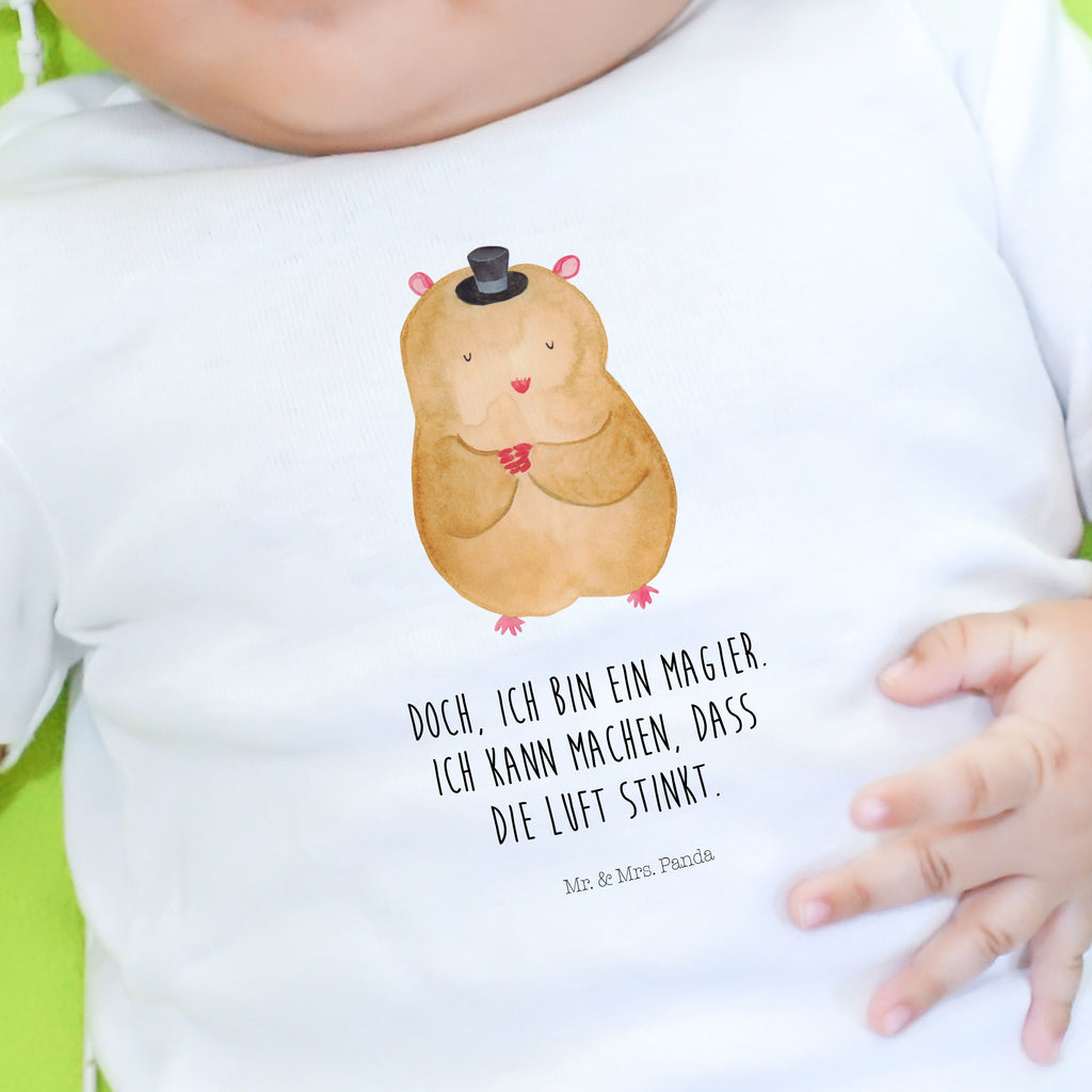 Baby T-Shirt Hamster mit Hut Hamster, Hut, Magier, Zylinder, Zwerghamster, Zauberer, Houdini	 Mädchen,Jungen,Unisex,Motiv,Baby T-Shirt,Kurzarm  süße Tiermotive, gute Laune, lustige Sprüche, Tiere