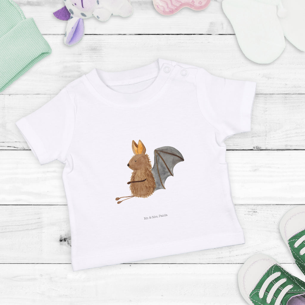 Baby T-Shirt Fledermaus sitzend Fledermaus, Fledermäuse, Motivation, entspannen Mädchen,Jungen,Unisex,Motiv,Baby T-Shirt,Kurzarm  süße Tiermotive, gute Laune, lustige Sprüche, Tiere