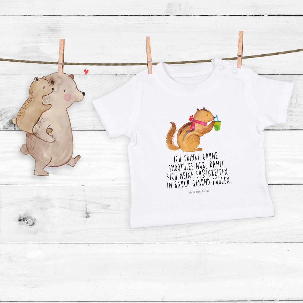 Baby T-Shirt Eichhörnchen Smoothie Green Smoothies, Diät, Abnehmen, Streifenhörnchen, Eichhörnchen,  Mädchen,Jungen,Unisex,Motiv,Baby T-Shirt,Kurzarm  süße Tiermotive, gute Laune, lustige Sprüche, Tiere