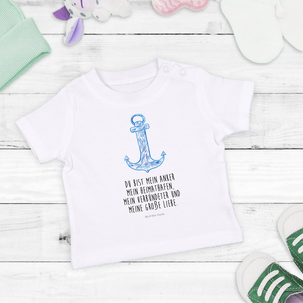 Baby T-Shirt Anker Blau  Mädchen,Jungen,Unisex,Motiv,Baby T-Shirt,Kurzarm  süße Tiermotive, gute Laune, lustige Sprüche, Tiere