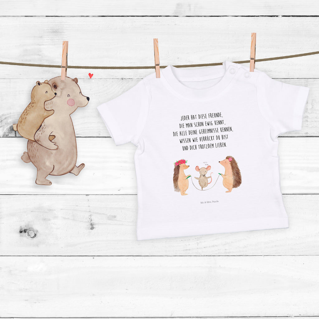 Baby T-Shirt Igel Seilhüpfen Igel, Maus, Seilspringen, Seilhüpfen, Kinder, Kindergarten Mädchen,Jungen,Unisex,Motiv,Baby T-Shirt,Kurzarm  süße Tiermotive, gute Laune, lustige Sprüche, Tiere