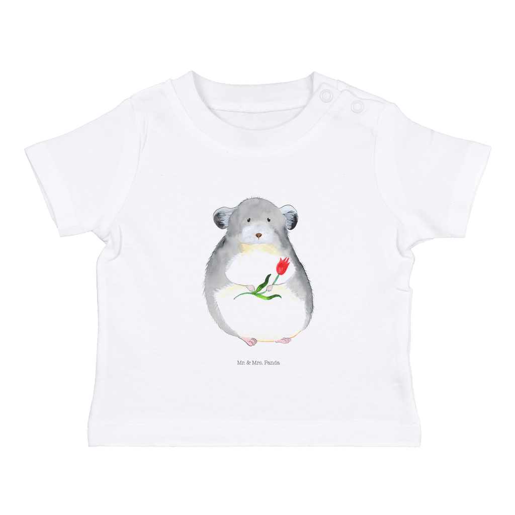 Baby T-Shirt Chinchilla mit Blume Chinchilla, Chinchillas, Liebeskummer, Kummer, Depressionen, traurig sein, Chaos, Glücklichsein, Büro, Büroalltag Mädchen,Jungen,Unisex,Motiv,Baby T-Shirt,Kurzarm  süße Tiermotive, gute Laune, lustige Sprüche, Tiere