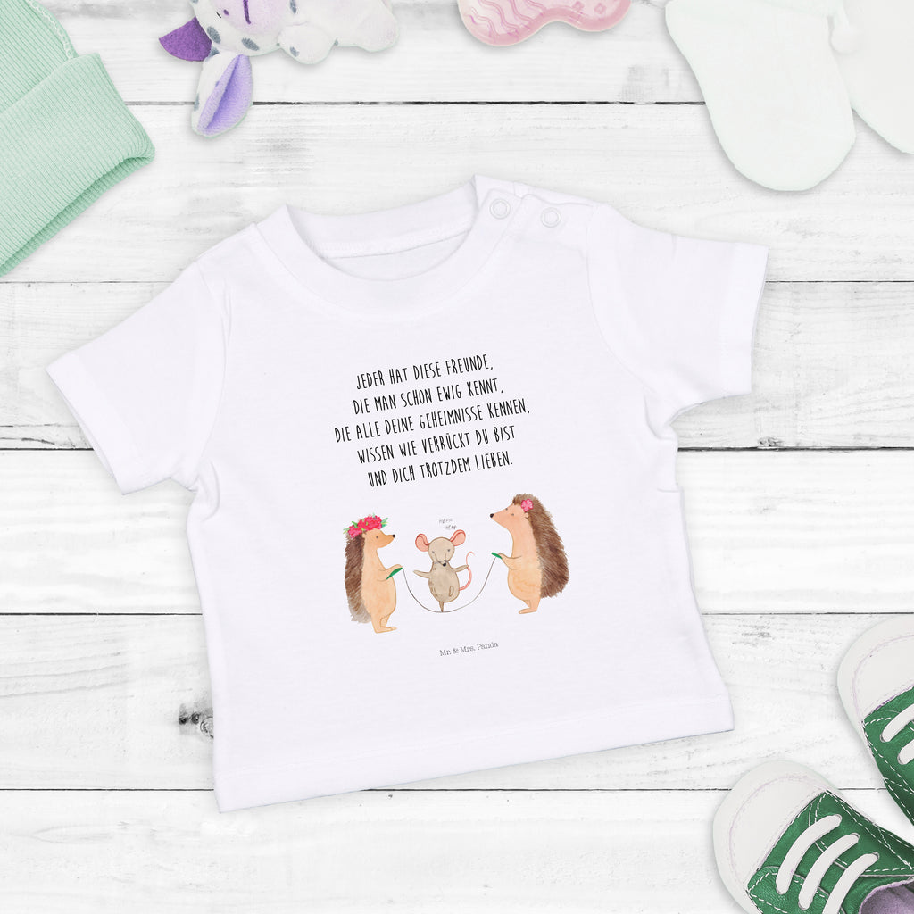 Baby T-Shirt Igel Seilhüpfen Igel, Maus, Seilspringen, Seilhüpfen, Kinder, Kindergarten Mädchen,Jungen,Unisex,Motiv,Baby T-Shirt,Kurzarm  süße Tiermotive, gute Laune, lustige Sprüche, Tiere
