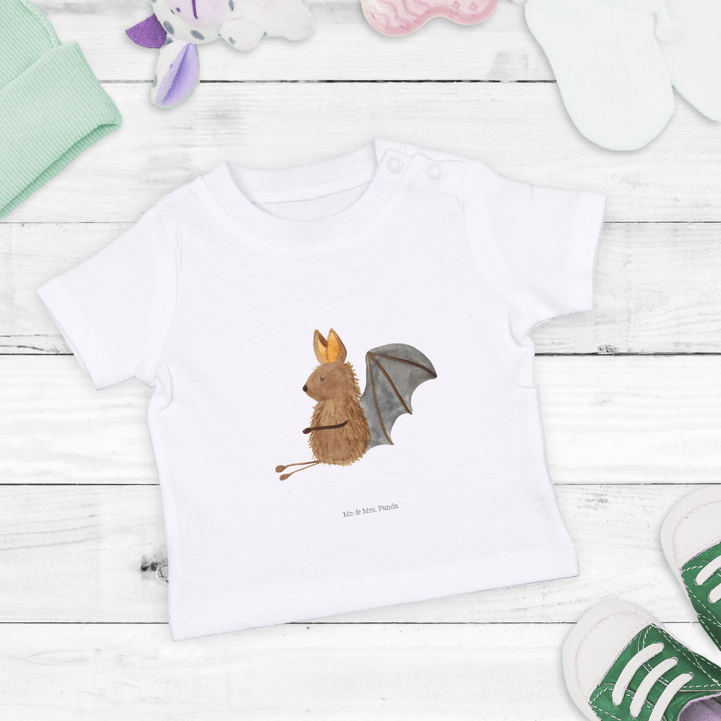 Baby T-Shirt Fledermaus sitzend Fledermaus, Fledermäuse, Motivation, entspannen Mädchen,Jungen,Unisex,Motiv,Baby T-Shirt,Kurzarm  süße Tiermotive, gute Laune, lustige Sprüche, Tiere