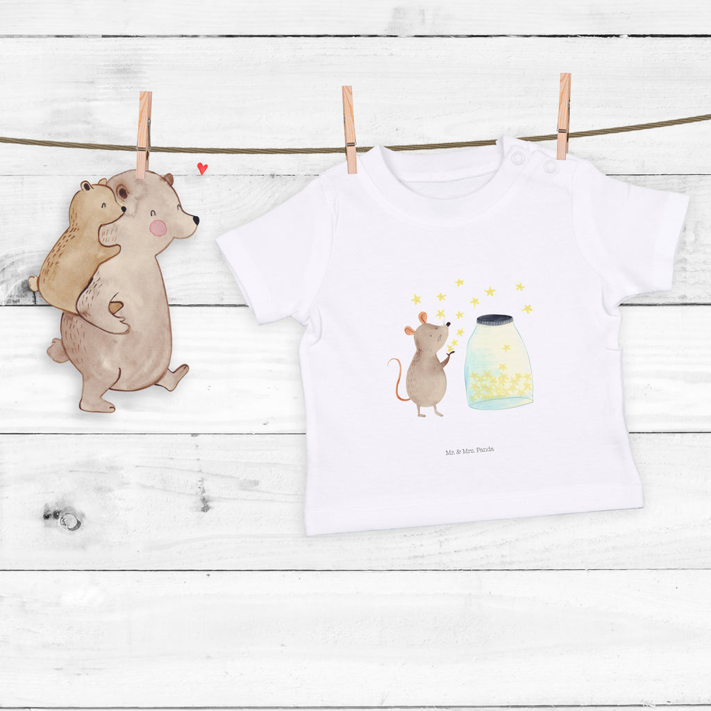 Baby T-Shirt Maus Sterne Maus, Sterne, Wunsch,Kind, Taufe, Taufgeschenk, Geburt, Schwangerschaft, erstes Kind, Kindergeburtstag, Geburtstag, Hoffnung, Träume Mädchen,Jungen,Unisex,Motiv,Baby T-Shirt,Kurzarm  süße Tiermotive, gute Laune, lustige Sprüche, Tiere