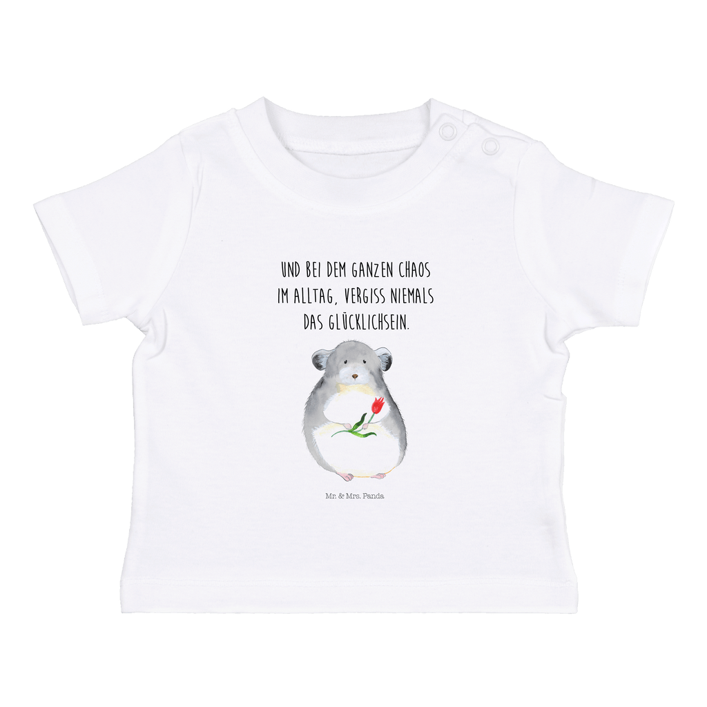 Baby T-Shirt Chinchilla mit Blume Chinchilla, Chinchillas, Liebeskummer, Kummer, Depressionen, traurig sein, Chaos, Glücklichsein, Büro, Büroalltag Mädchen,Jungen,Unisex,Motiv,Baby T-Shirt,Kurzarm  süße Tiermotive, gute Laune, lustige Sprüche, Tiere