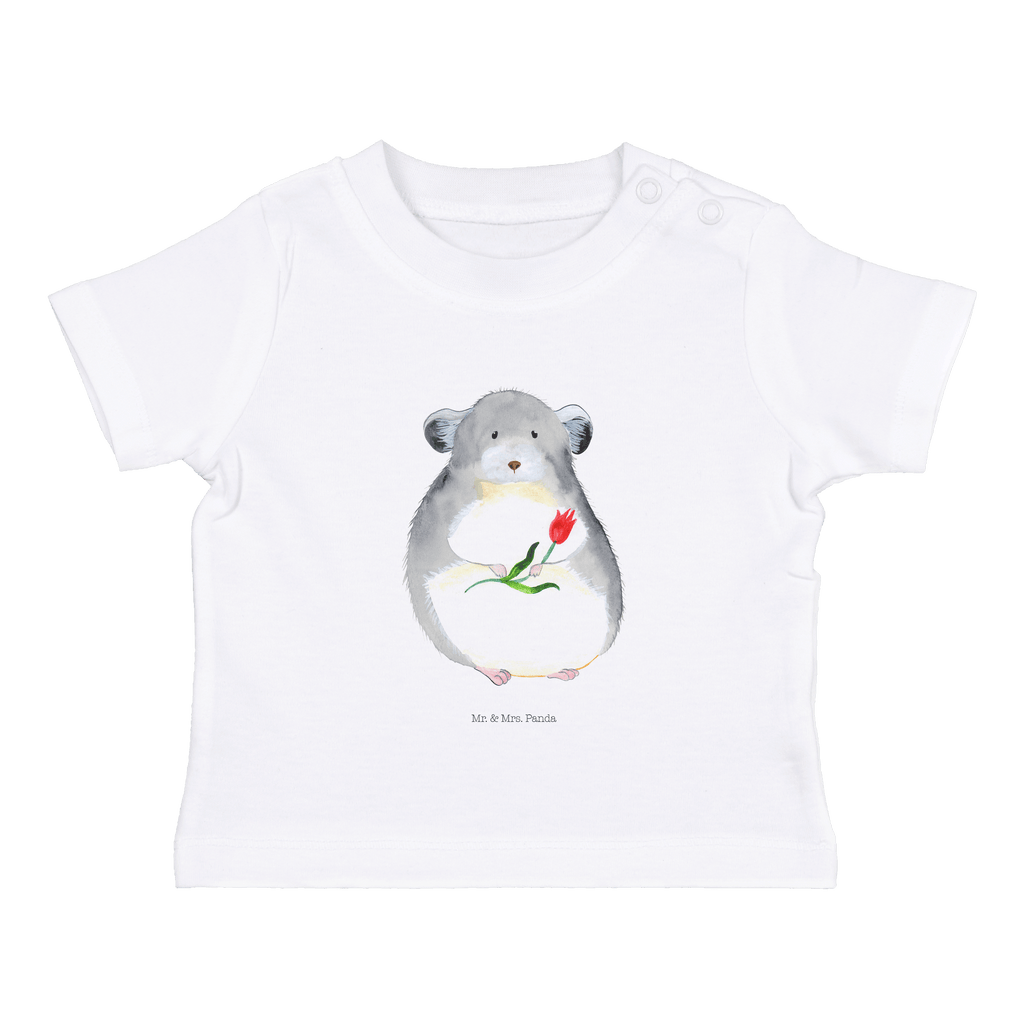 Baby T-Shirt Chinchilla mit Blume Chinchilla, Chinchillas, Liebeskummer, Kummer, Depressionen, traurig sein, Chaos, Glücklichsein, Büro, Büroalltag Mädchen,Jungen,Unisex,Motiv,Baby T-Shirt,Kurzarm  süße Tiermotive, gute Laune, lustige Sprüche, Tiere