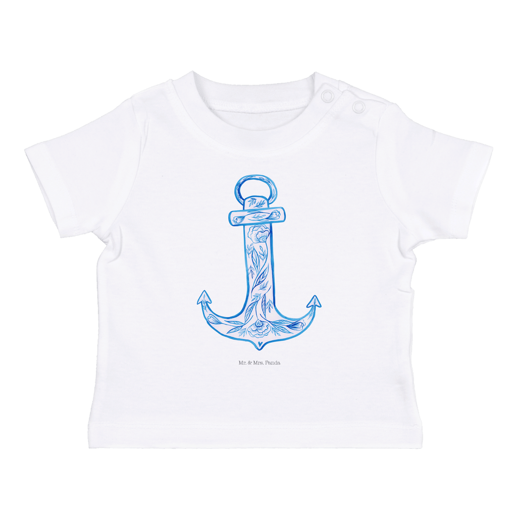 Baby T-Shirt Anker Blau  Mädchen,Jungen,Unisex,Motiv,Baby T-Shirt,Kurzarm  süße Tiermotive, gute Laune, lustige Sprüche, Tiere