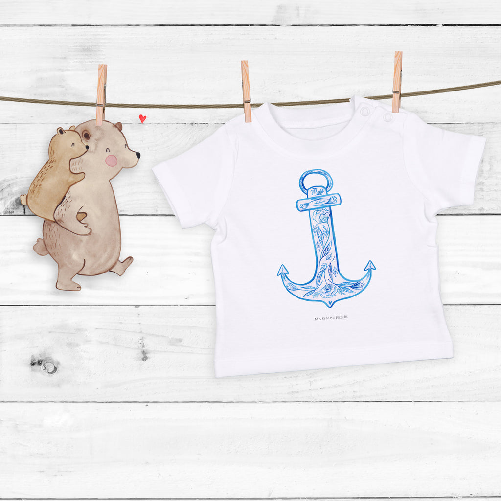 Baby T-Shirt Anker Blau  Mädchen,Jungen,Unisex,Motiv,Baby T-Shirt,Kurzarm  süße Tiermotive, gute Laune, lustige Sprüche, Tiere