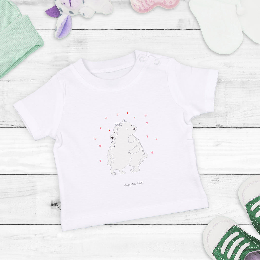 Baby T-Shirt Eisbär Umarmen  Mädchen,Jungen,Unisex,Motiv,Baby T-Shirt,Kurzarm  süße Tiermotive, gute Laune, lustige Sprüche, Tiere