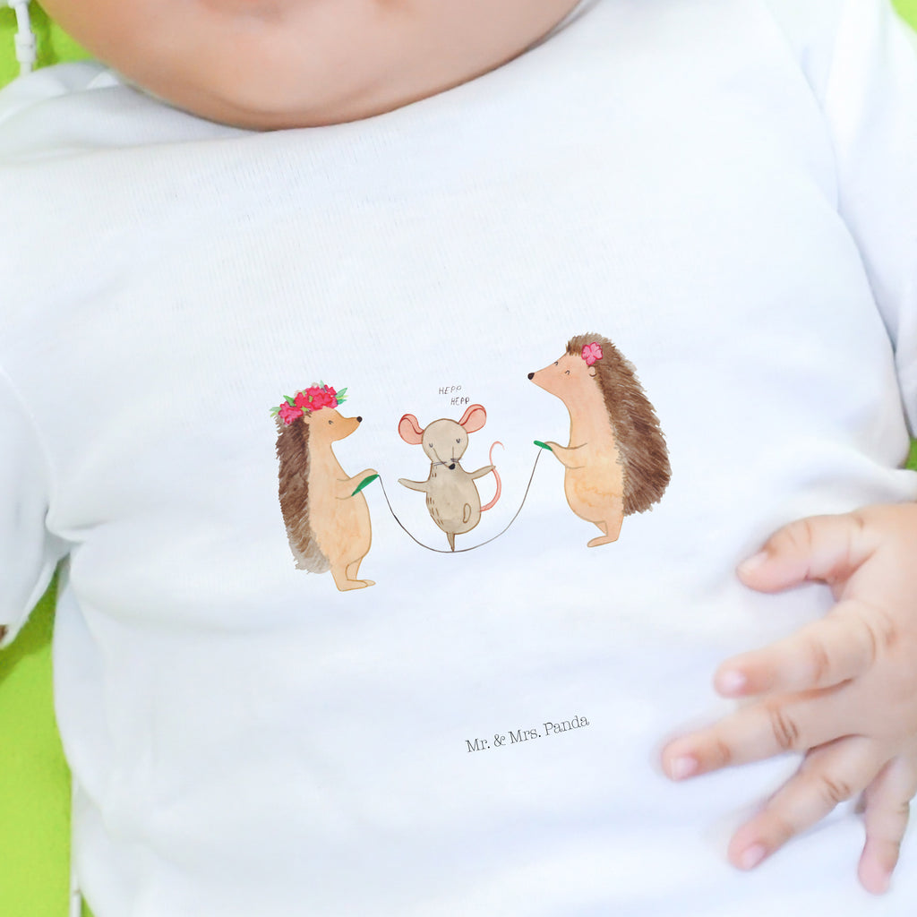 Baby T-Shirt Igel Seilhüpfen Igel, Maus, Seilspringen, Seilhüpfen, Kinder, Kindergarten Mädchen,Jungen,Unisex,Motiv,Baby T-Shirt,Kurzarm  süße Tiermotive, gute Laune, lustige Sprüche, Tiere