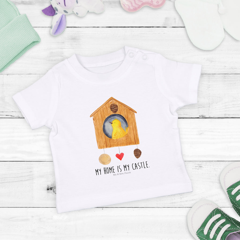 Baby T-Shirt Vogelhaus Vogel, Vögel, Vogelhaus, Vogelhäuschen, Home sweet home, Zuhause, Nest, Eigenheim, Familie, Wohnung, Haus, unser Haus, Lieblingsort, Castle Mädchen,Jungen,Unisex,Motiv,Baby T-Shirt,Kurzarm  süße Tiermotive, gute Laune, lustige Sprüche, Tiere