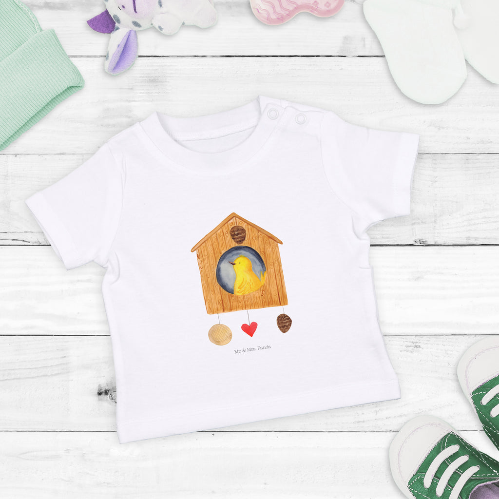 Baby T-Shirt Vogelhaus Vogel, Vögel, Vogelhaus, Vogelhäuschen, Home sweet home, Zuhause, Nest, Eigenheim, Familie, Wohnung, Haus, unser Haus, Lieblingsort, Castle Mädchen,Jungen,Unisex,Motiv,Baby T-Shirt,Kurzarm  süße Tiermotive, gute Laune, lustige Sprüche, Tiere