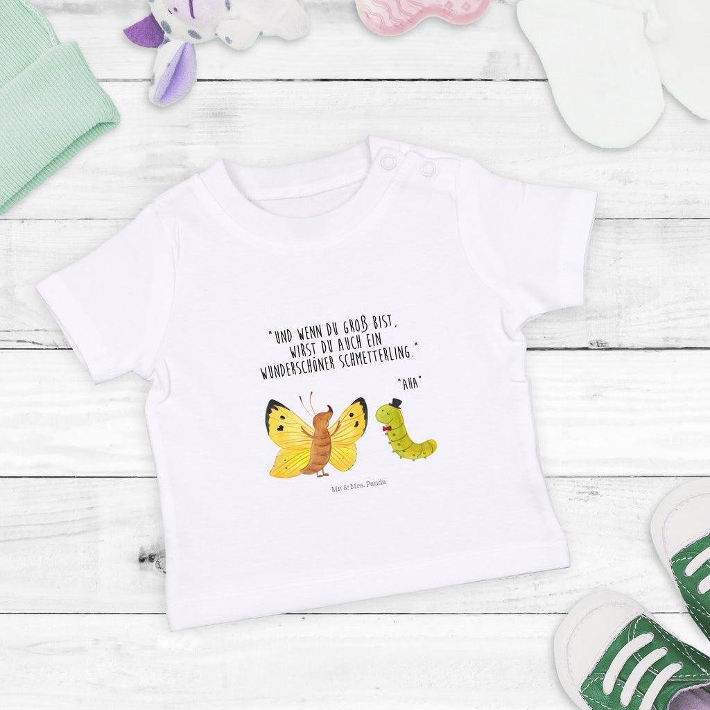 Baby T-Shirt Raupe & Schmetterling Raupe, Schmetterling, Zitronenfalter, Entwicklung, Erwachsen werden, Kokon, Hut, Hütchen, Schönheit, Aufwachsen, Mädchen,Jungen,Unisex,Motiv,Baby T-Shirt,Kurzarm  süße Tiermotive, gute Laune, lustige Sprüche, Tiere