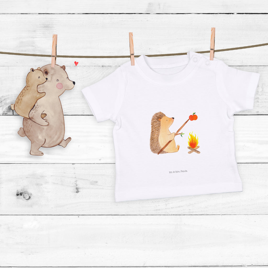 Baby T-Shirt Igel grillt Igel, Grillen, Ziele, Motivation, arbeitslos, Sinn des Lebens, Spruch Mädchen,Jungen,Unisex,Motiv,Baby T-Shirt,Kurzarm  süße Tiermotive, gute Laune, lustige Sprüche, Tiere