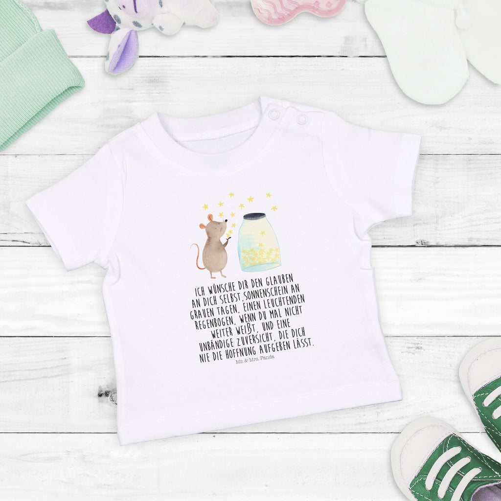 Baby T-Shirt Maus Sterne Maus, Sterne, Wunsch,Kind, Taufe, Taufgeschenk, Geburt, Schwangerschaft, erstes Kind, Kindergeburtstag, Geburtstag, Hoffnung, Träume Mädchen,Jungen,Unisex,Motiv,Baby T-Shirt,Kurzarm  süße Tiermotive, gute Laune, lustige Sprüche, Tiere