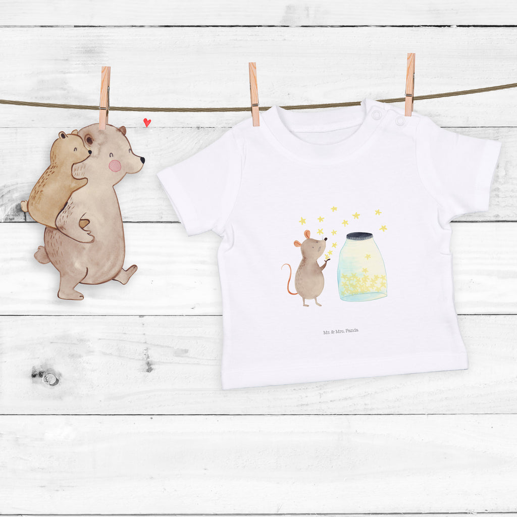 Baby T-Shirt Maus Sterne Maus, Sterne, Wunsch,Kind, Taufe, Taufgeschenk, Geburt, Schwangerschaft, erstes Kind, Kindergeburtstag, Geburtstag, Hoffnung, Träume Mädchen,Jungen,Unisex,Motiv,Baby T-Shirt,Kurzarm  süße Tiermotive, gute Laune, lustige Sprüche, Tiere
