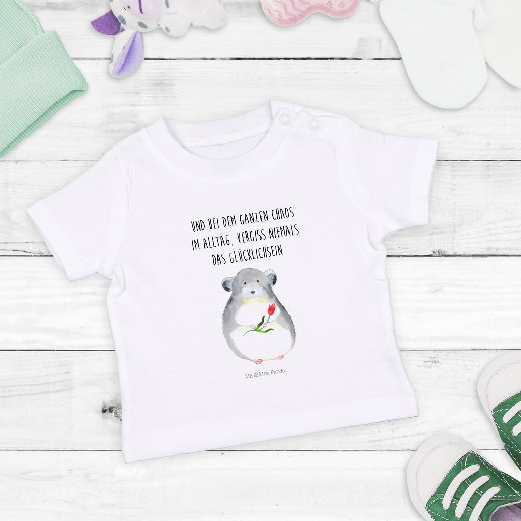 Baby T-Shirt Chinchilla mit Blume Chinchilla, Chinchillas, Liebeskummer, Kummer, Depressionen, traurig sein, Chaos, Glücklichsein, Büro, Büroalltag Mädchen,Jungen,Unisex,Motiv,Baby T-Shirt,Kurzarm  süße Tiermotive, gute Laune, lustige Sprüche, Tiere