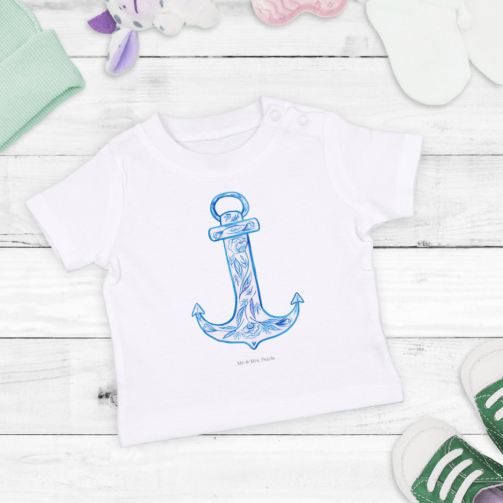 Baby T-Shirt Anker Blau  Mädchen,Jungen,Unisex,Motiv,Baby T-Shirt,Kurzarm  süße Tiermotive, gute Laune, lustige Sprüche, Tiere