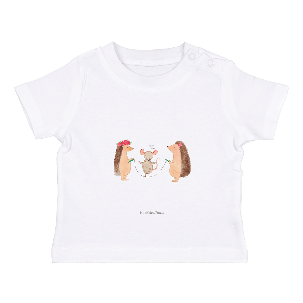 Baby T-Shirt Igel Seilhüpfen Igel, Maus, Seilspringen, Seilhüpfen, Kinder, Kindergarten Mädchen,Jungen,Unisex,Motiv,Baby T-Shirt,Kurzarm  süße Tiermotive, gute Laune, lustige Sprüche, Tiere