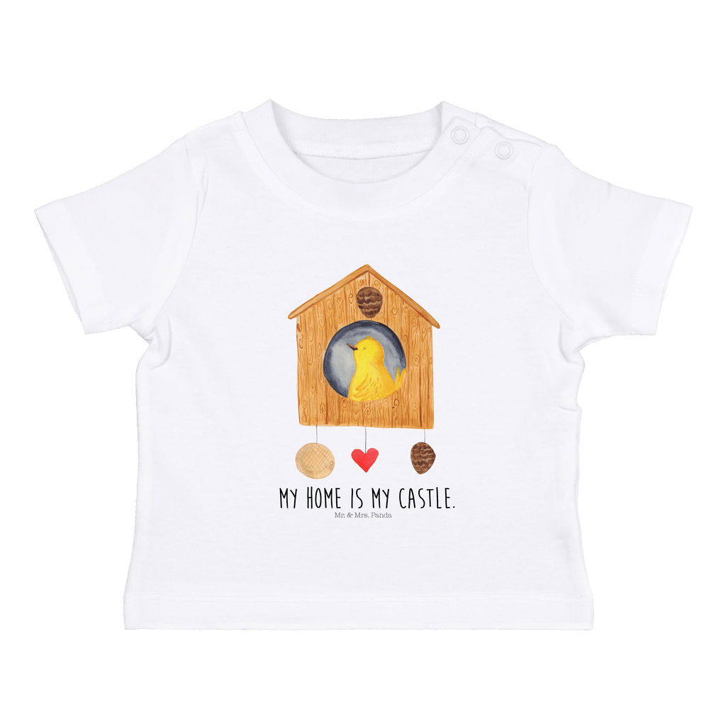 Baby T-Shirt Vogelhaus Vogel, Vögel, Vogelhaus, Vogelhäuschen, Home sweet home, Zuhause, Nest, Eigenheim, Familie, Wohnung, Haus, unser Haus, Lieblingsort, Castle Mädchen,Jungen,Unisex,Motiv,Baby T-Shirt,Kurzarm  süße Tiermotive, gute Laune, lustige Sprüche, Tiere