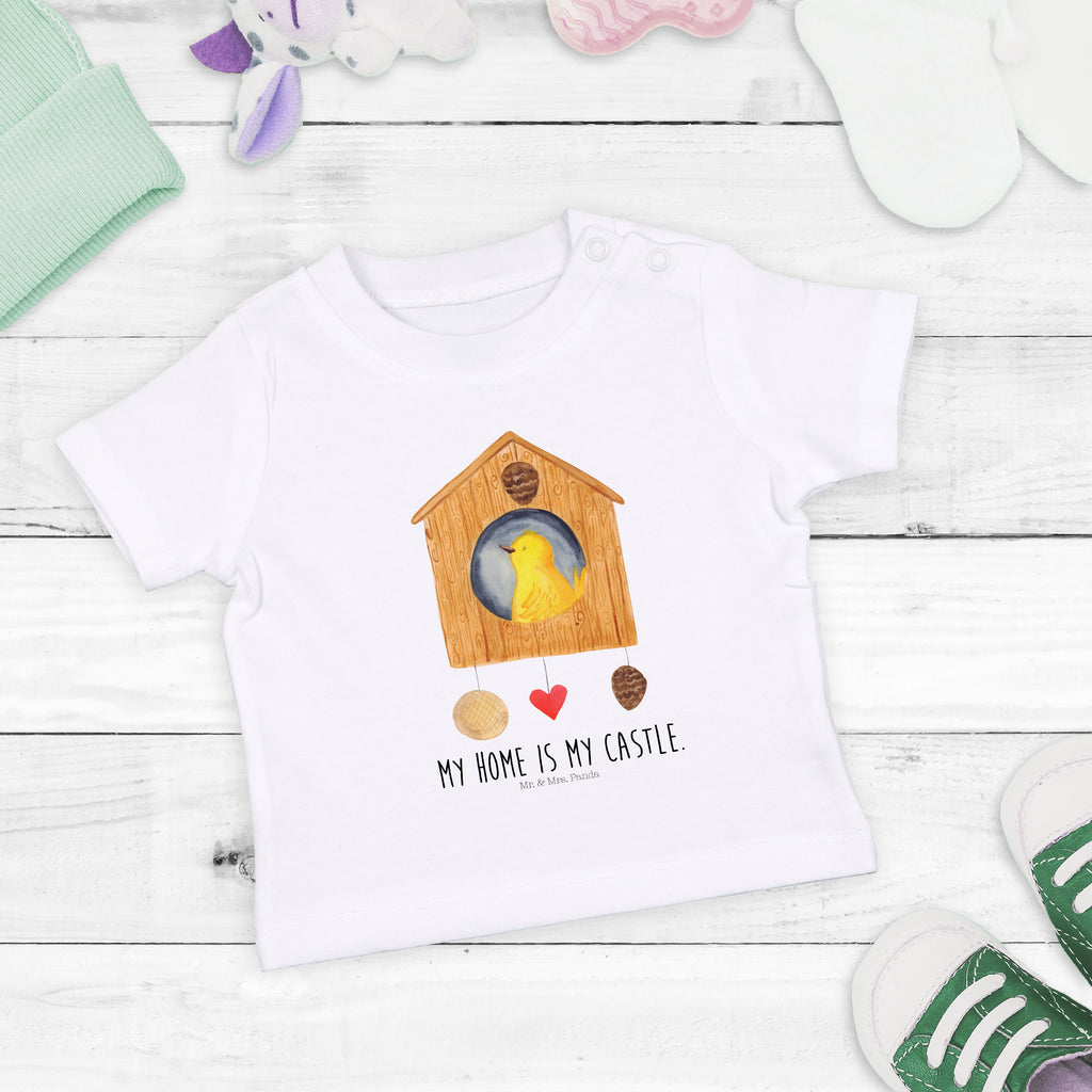 Baby T-Shirt Vogelhaus Vogel, Vögel, Vogelhaus, Vogelhäuschen, Home sweet home, Zuhause, Nest, Eigenheim, Familie, Wohnung, Haus, unser Haus, Lieblingsort, Castle Mädchen,Jungen,Unisex,Motiv,Baby T-Shirt,Kurzarm  süße Tiermotive, gute Laune, lustige Sprüche, Tiere