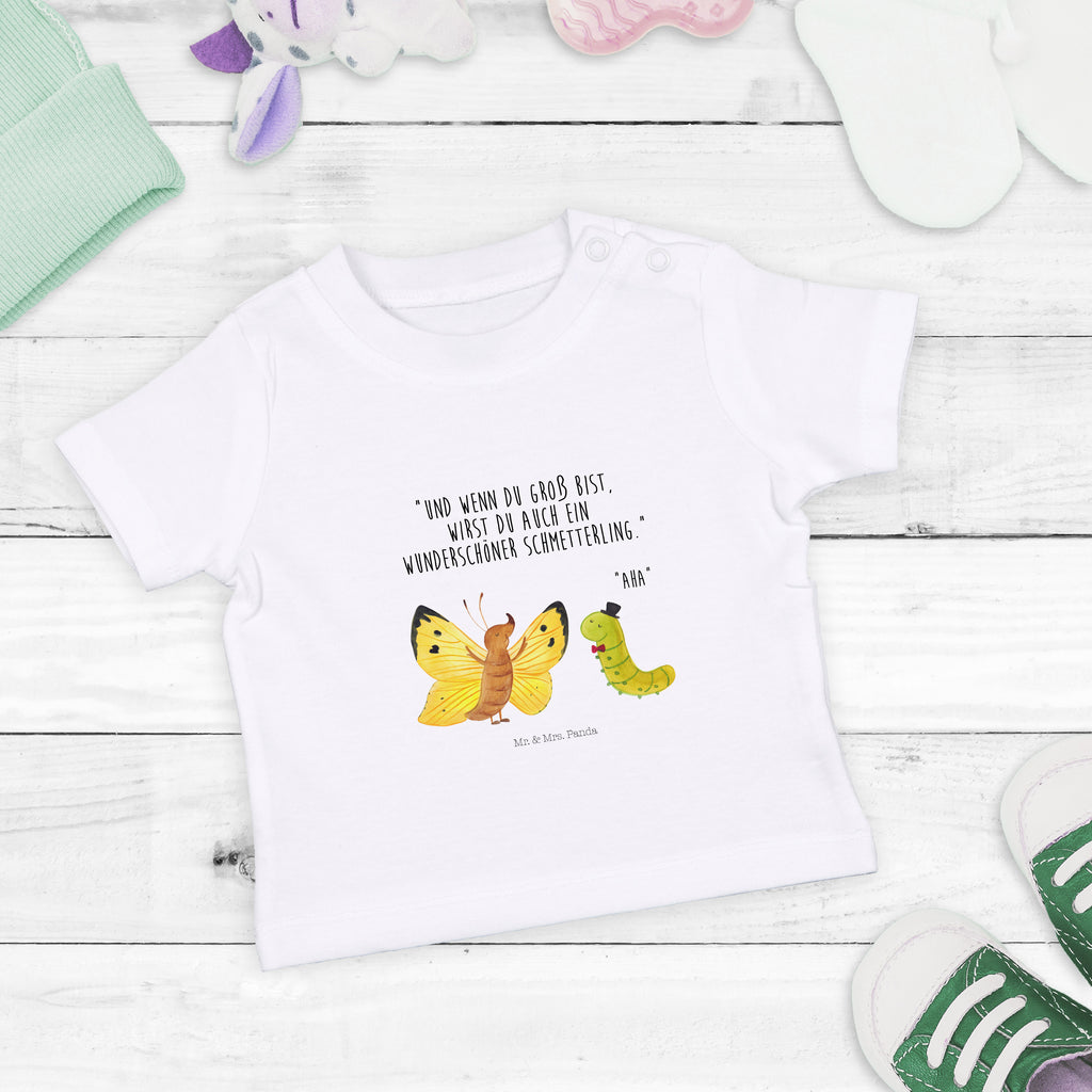 Baby T-Shirt Raupe & Schmetterling Raupe, Schmetterling, Zitronenfalter, Entwicklung, Erwachsen werden, Kokon, Hut, Hütchen, Schönheit, Aufwachsen, Mädchen,Jungen,Unisex,Motiv,Baby T-Shirt,Kurzarm  süße Tiermotive, gute Laune, lustige Sprüche, Tiere