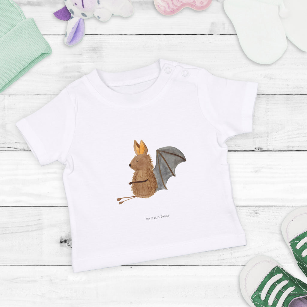 Baby T-Shirt Fledermaus sitzend Fledermaus, Fledermäuse, Motivation, entspannen Mädchen,Jungen,Unisex,Motiv,Baby T-Shirt,Kurzarm  süße Tiermotive, gute Laune, lustige Sprüche, Tiere