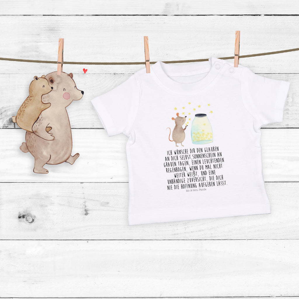 Baby T-Shirt Maus Sterne Maus, Sterne, Wunsch,Kind, Taufe, Taufgeschenk, Geburt, Schwangerschaft, erstes Kind, Kindergeburtstag, Geburtstag, Hoffnung, Träume Mädchen,Jungen,Unisex,Motiv,Baby T-Shirt,Kurzarm  süße Tiermotive, gute Laune, lustige Sprüche, Tiere
