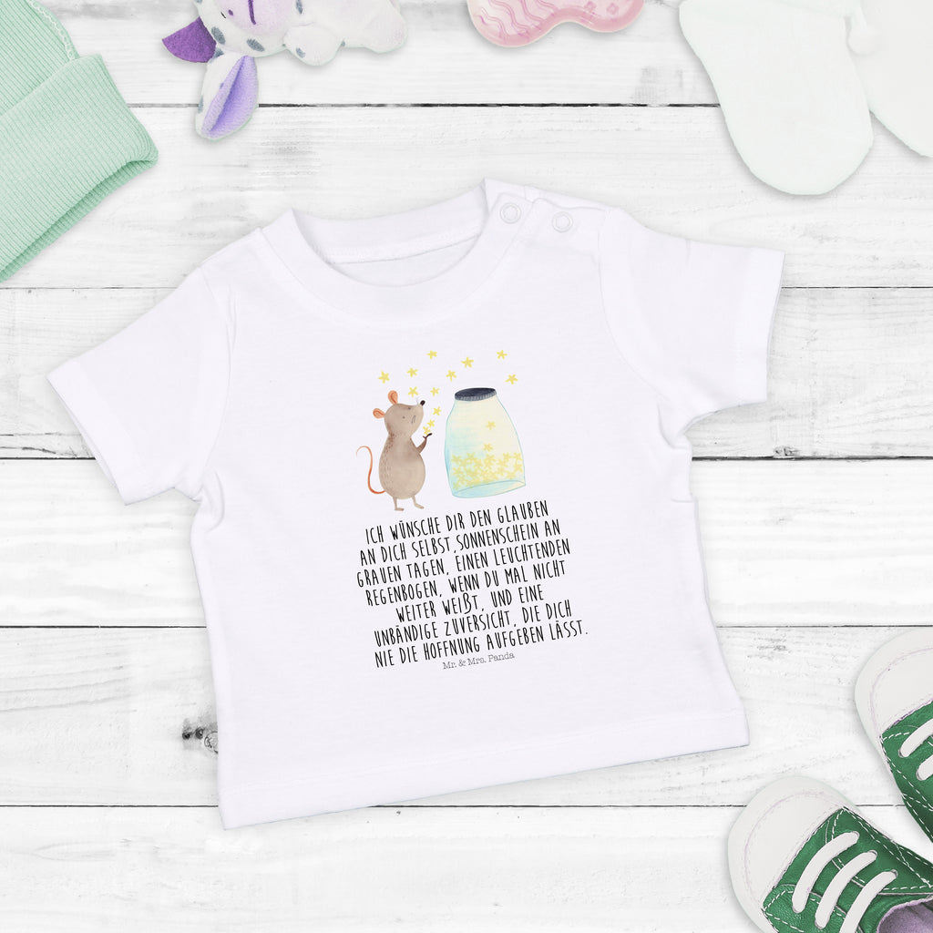 Baby T-Shirt Maus Sterne Maus, Sterne, Wunsch,Kind, Taufe, Taufgeschenk, Geburt, Schwangerschaft, erstes Kind, Kindergeburtstag, Geburtstag, Hoffnung, Träume Mädchen,Jungen,Unisex,Motiv,Baby T-Shirt,Kurzarm  süße Tiermotive, gute Laune, lustige Sprüche, Tiere