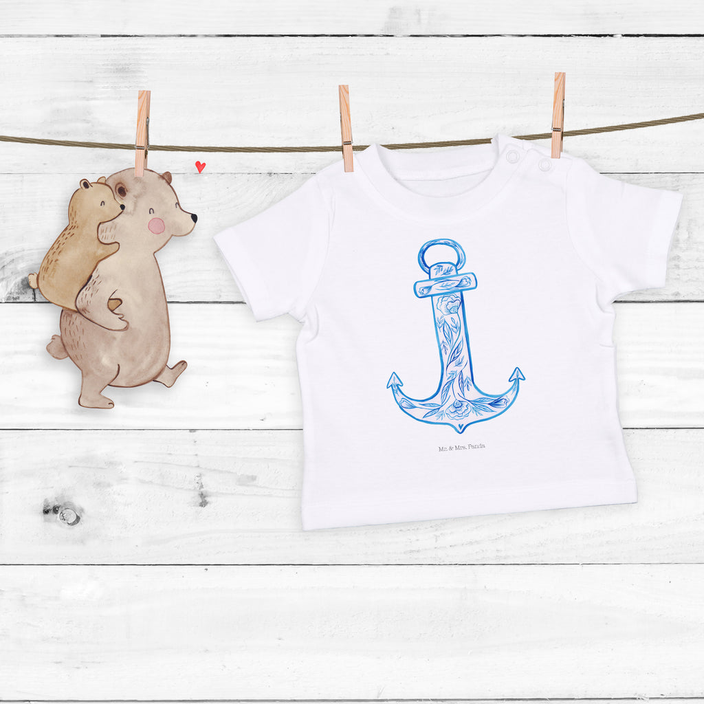 Baby T-Shirt Anker Blau  Mädchen,Jungen,Unisex,Motiv,Baby T-Shirt,Kurzarm  süße Tiermotive, gute Laune, lustige Sprüche, Tiere