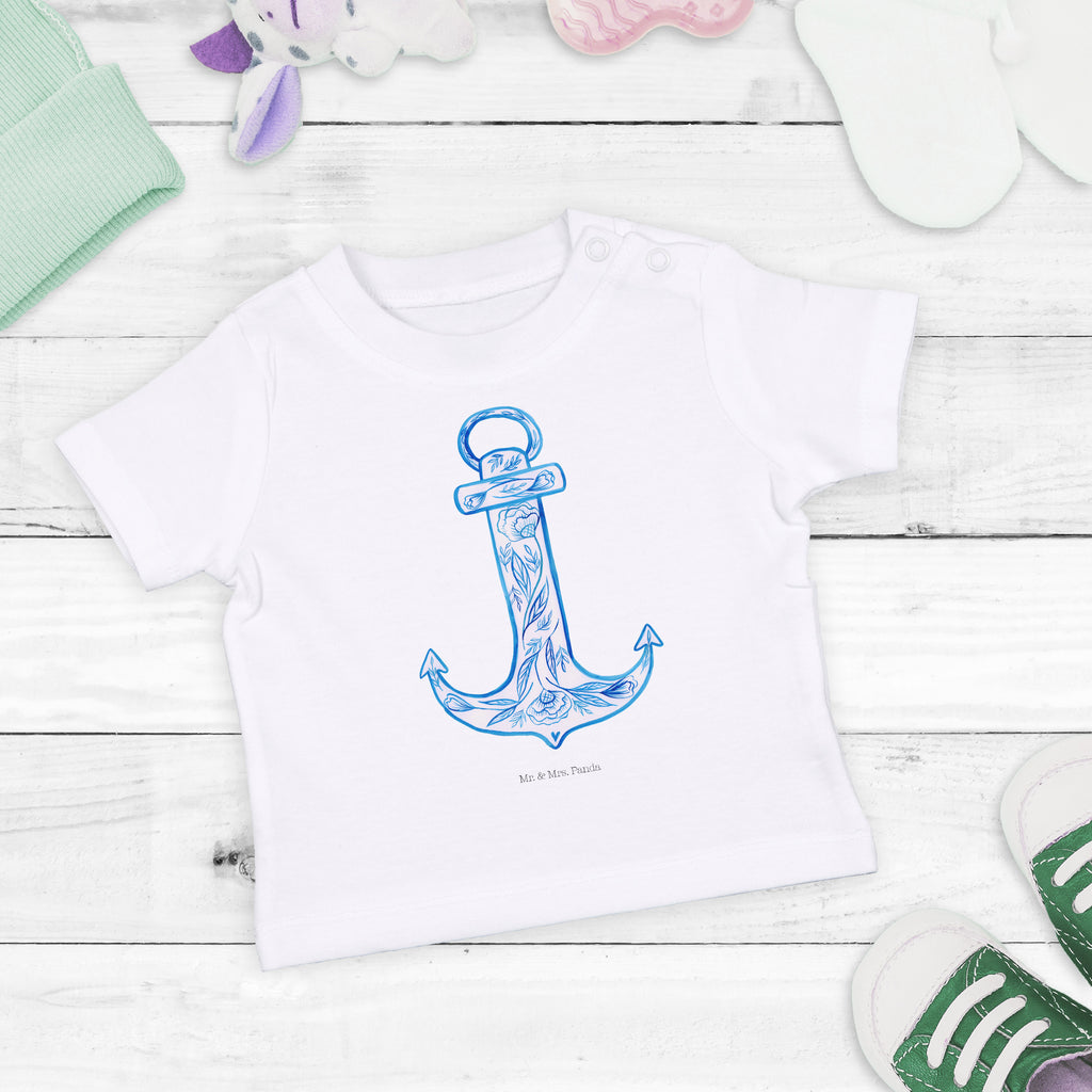Baby T-Shirt Anker Blau  Mädchen,Jungen,Unisex,Motiv,Baby T-Shirt,Kurzarm  süße Tiermotive, gute Laune, lustige Sprüche, Tiere