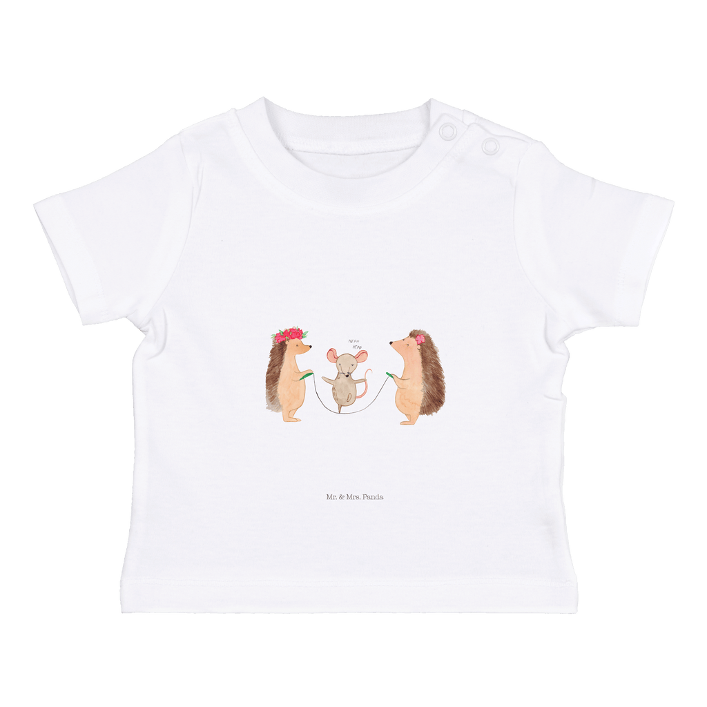 Baby T-Shirt Igel Seilhüpfen Igel, Maus, Seilspringen, Seilhüpfen, Kinder, Kindergarten Mädchen,Jungen,Unisex,Motiv,Baby T-Shirt,Kurzarm  süße Tiermotive, gute Laune, lustige Sprüche, Tiere