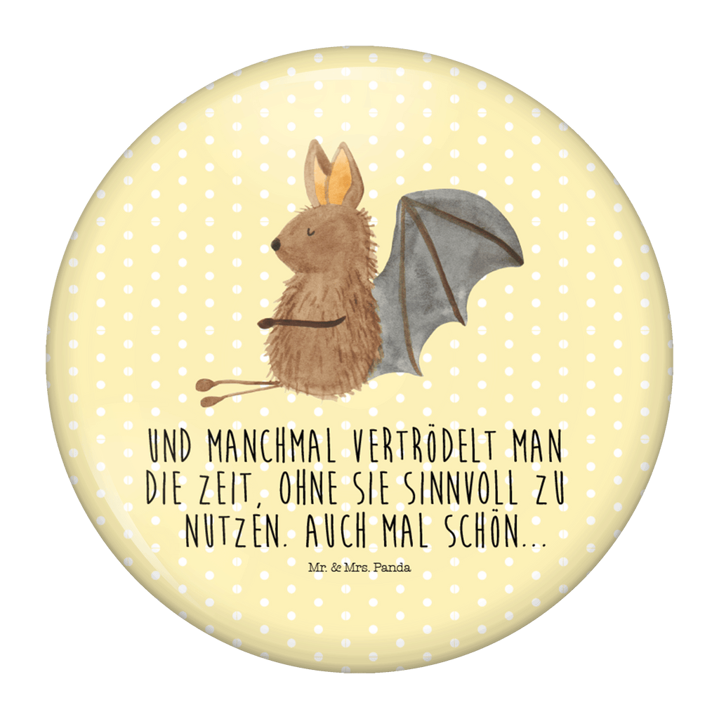 Button Fledermaus sitzend