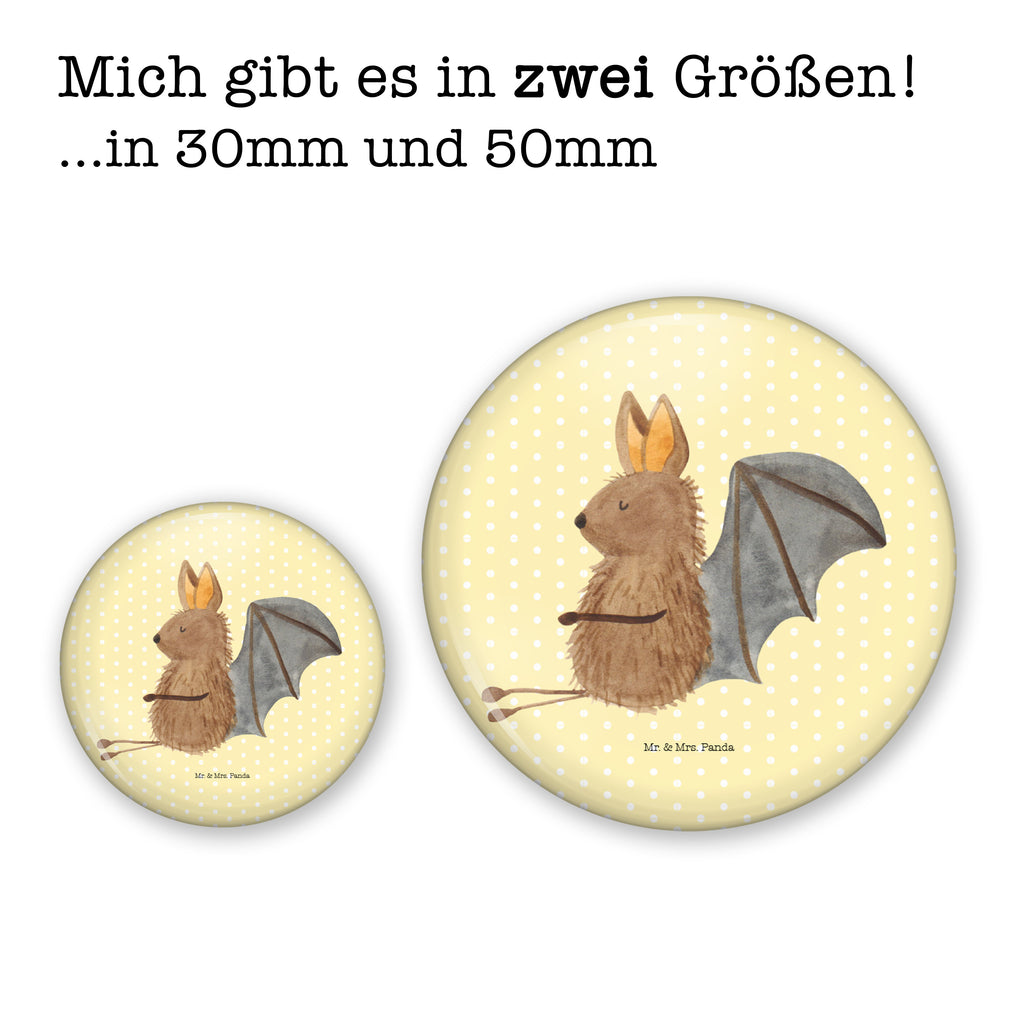 Button Fledermaus sitzend