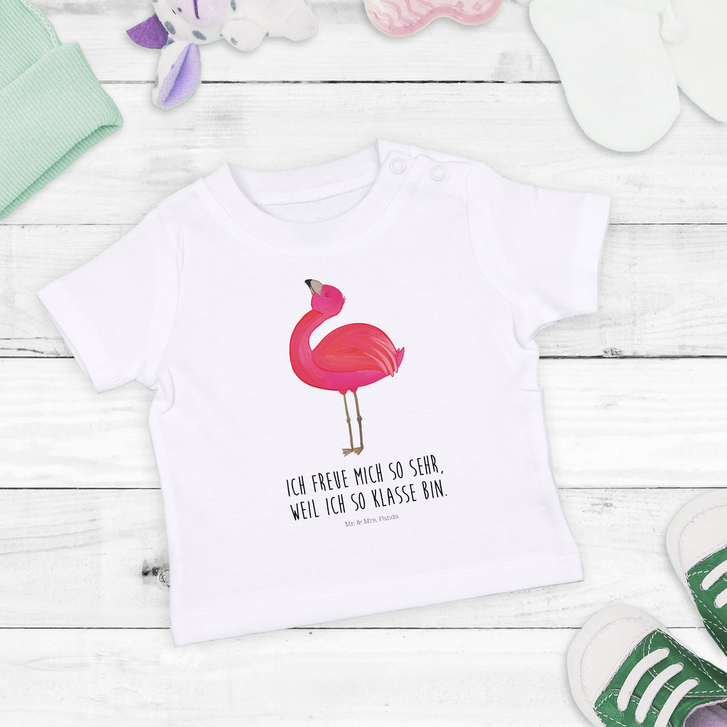 Baby T-Shirt Flamingo stolz Flamingo, stolz, Freude, Selbstliebe, Selbstakzeptanz, Freundin, beste Freundin, Tochter, Mama, Schwester, Mädchen, Jungen, Unisex, Motiv ,Baby T-Shirt, Kurzarm, Shirt, Baby  Flamingo