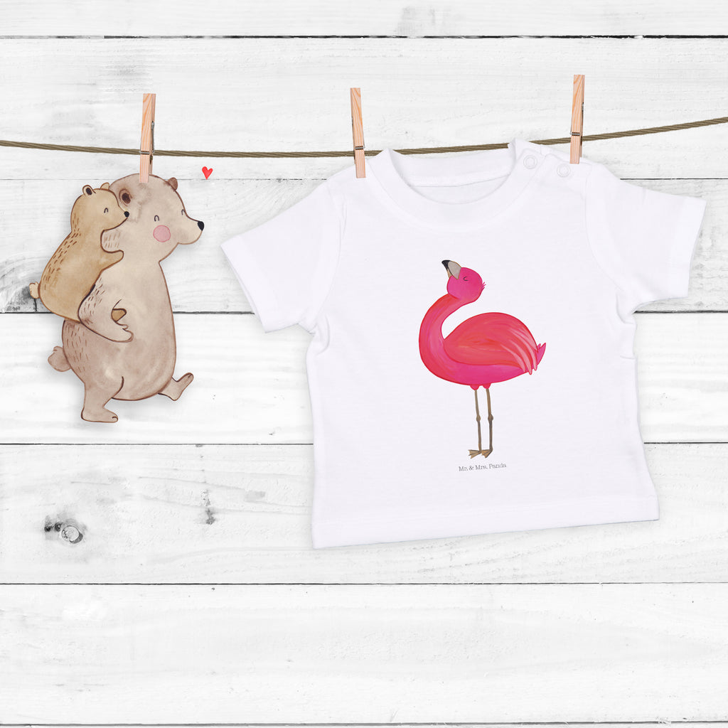 Baby T-Shirt Flamingo stolz Flamingo, stolz, Freude, Selbstliebe, Selbstakzeptanz, Freundin, beste Freundin, Tochter, Mama, Schwester, Mädchen, Jungen, Unisex, Motiv ,Baby T-Shirt, Kurzarm, Shirt, Baby  Flamingo