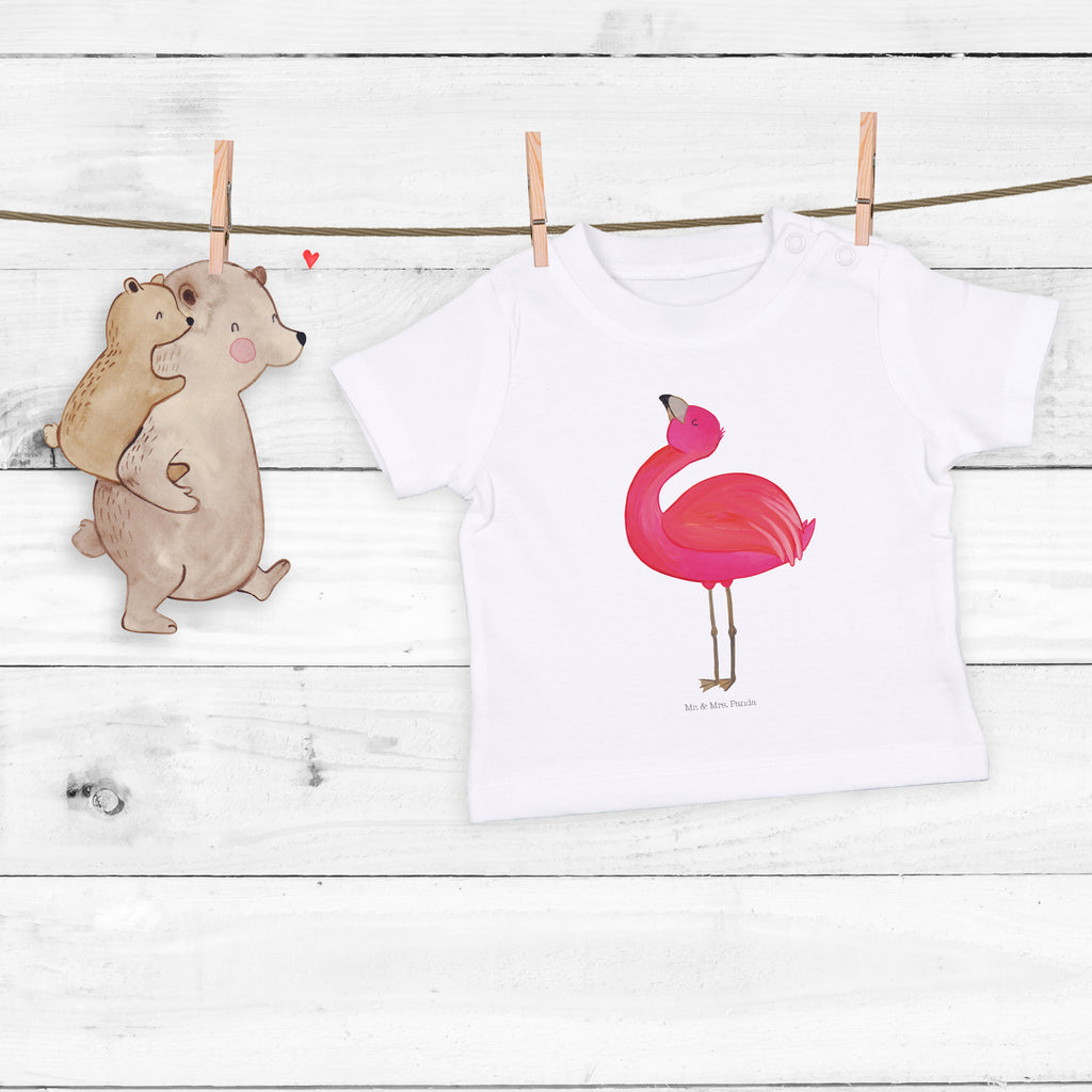 Baby T-Shirt Flamingo stolz Flamingo, stolz, Freude, Selbstliebe, Selbstakzeptanz, Freundin, beste Freundin, Tochter, Mama, Schwester, Mädchen, Jungen, Unisex, Motiv ,Baby T-Shirt, Kurzarm, Shirt, Baby  Flamingo