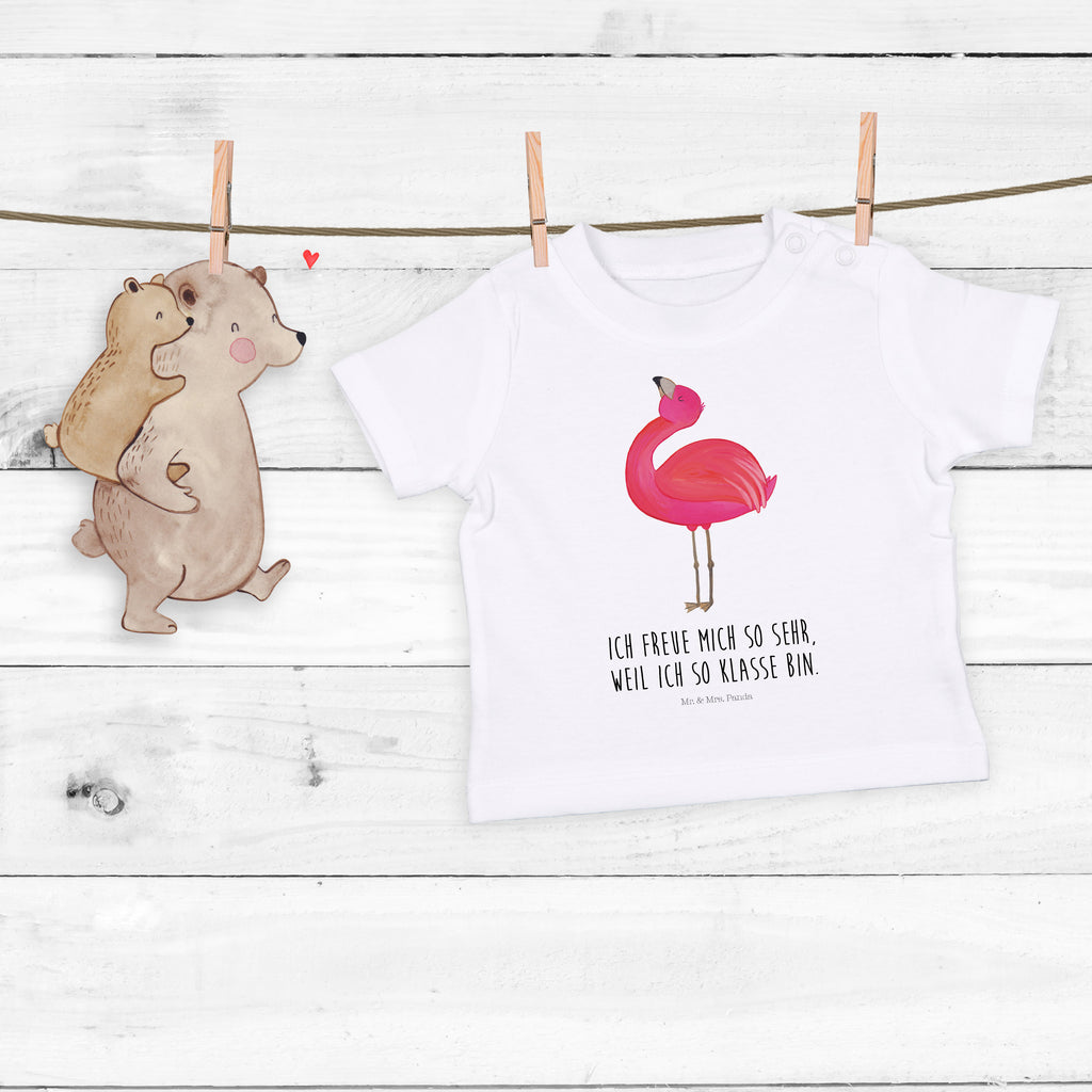 Baby T-Shirt Flamingo stolz Flamingo, stolz, Freude, Selbstliebe, Selbstakzeptanz, Freundin, beste Freundin, Tochter, Mama, Schwester, Mädchen, Jungen, Unisex, Motiv ,Baby T-Shirt, Kurzarm, Shirt, Baby  Flamingo