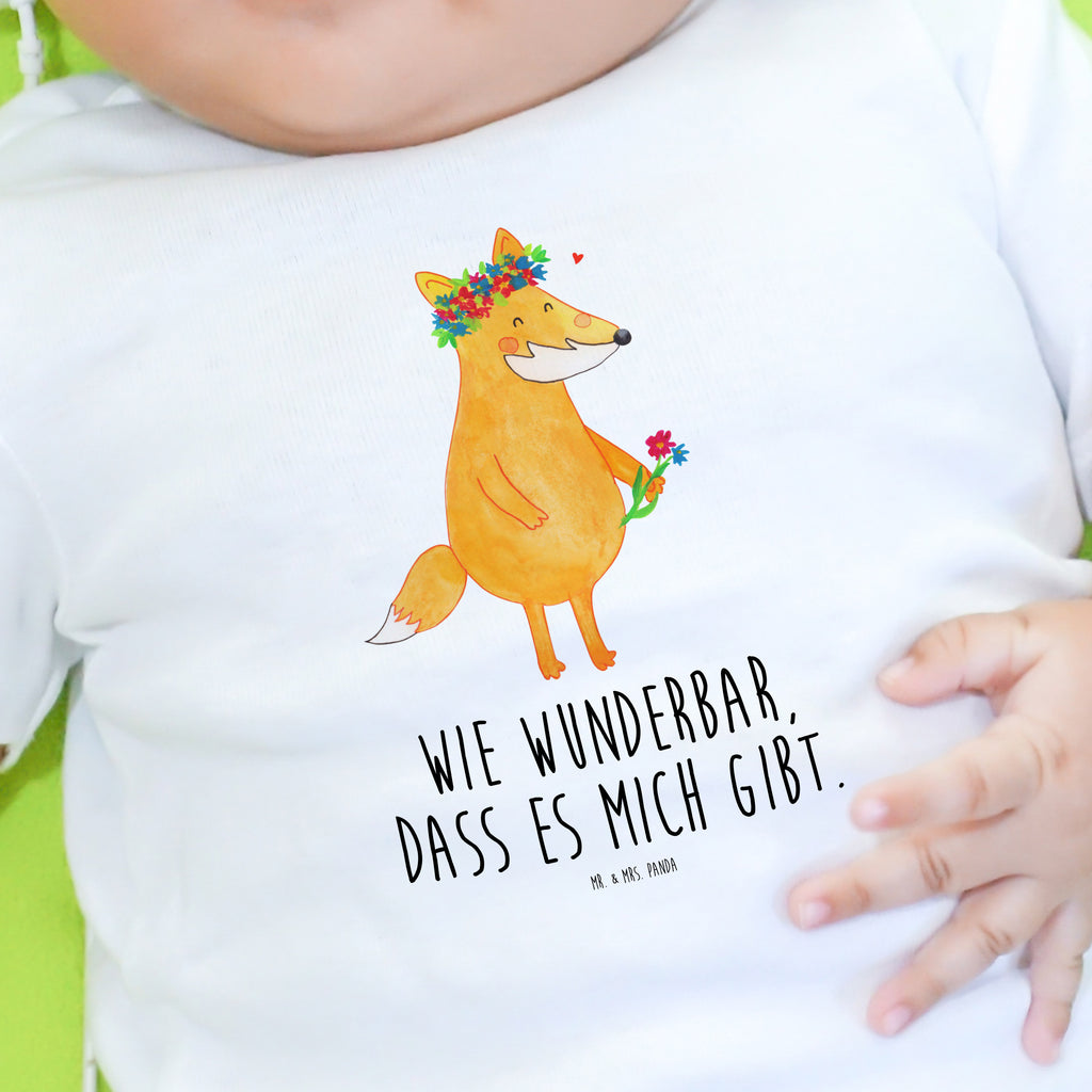Baby T-Shirt Fuchs Blumenliebe Fuchs, Füchse, Fox, Liebe, Freundin, Fuchsmädchen, Blumenmädchen, Freundinnen, Liebesbeweis, Blume, Blumen, Motivation, Freude, ich, mich, Selbstliebe, Freude Mädchen,Jungen,Unisex,Motiv,Baby T-Shirt,Kurzarm  Fuchs