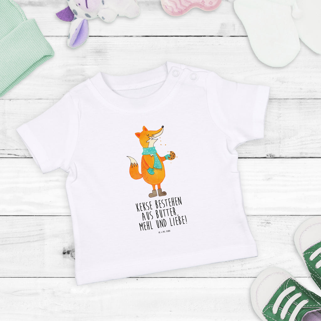 Baby T-Shirt Fuchs Keks Fuchs, Füchse, Backen Spruch, Kekse, Winter, Weihnachtszeit, Geschenk Weihnachten, Plätzchen, Liebe, Küche Deko Mädchen,Jungen,Unisex,Motiv,Baby T-Shirt,Kurzarm  Fuchs