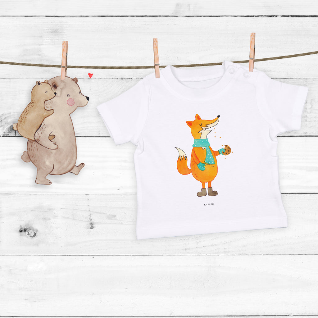 Baby T-Shirt Fuchs Keks Fuchs, Füchse, Backen Spruch, Kekse, Winter, Weihnachtszeit, Geschenk Weihnachten, Plätzchen, Liebe, Küche Deko Mädchen,Jungen,Unisex,Motiv,Baby T-Shirt,Kurzarm  Fuchs