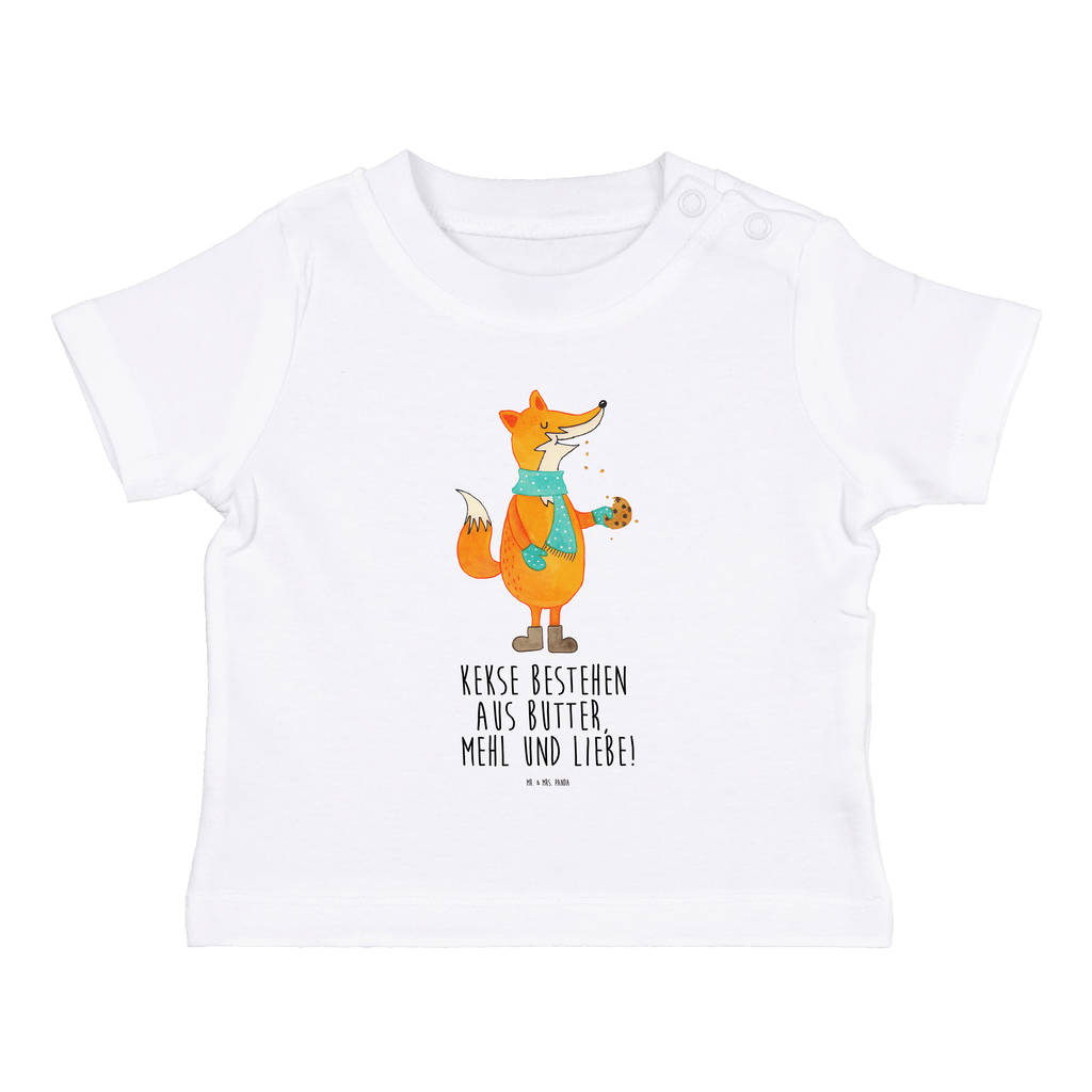 Baby T-Shirt Fuchs Keks Fuchs, Füchse, Backen Spruch, Kekse, Winter, Weihnachtszeit, Geschenk Weihnachten, Plätzchen, Liebe, Küche Deko Mädchen,Jungen,Unisex,Motiv,Baby T-Shirt,Kurzarm  Fuchs