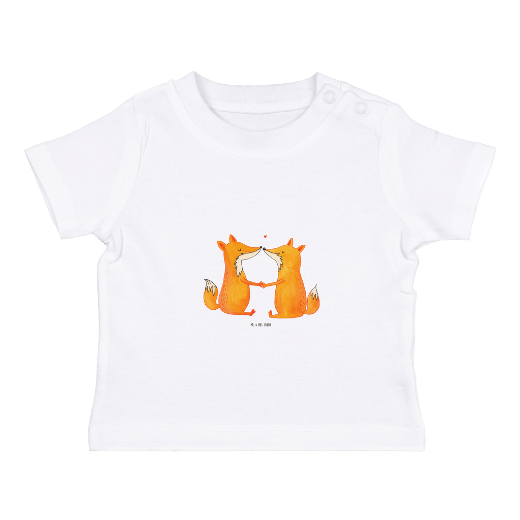 Baby T-Shirt Füchse Liebe Fuchs, Füchse, Fox, Liebe, Liebespaar, Paar, Partner, Freundin, Freund, Ehe, Verlobte, Ehemann, Ehefrau, Liebesbeweis Mädchen, Jungen, Unisex, Motiv ,Baby T-Shirt, Kurzarm, Shirt, Baby  Fuchs