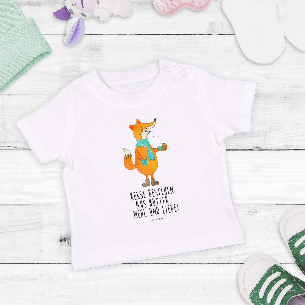 Baby T-Shirt Fuchs Keks Fuchs, Füchse, Backen Spruch, Kekse, Winter, Weihnachtszeit, Geschenk Weihnachten, Plätzchen, Liebe, Küche Deko Mädchen,Jungen,Unisex,Motiv,Baby T-Shirt,Kurzarm  Fuchs